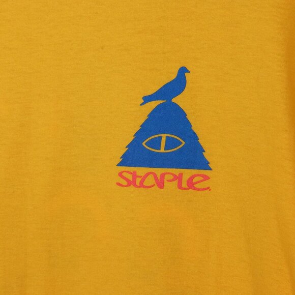 Staple Pigeon 'Protect Ur Neck' Mens Gold T Shirt Size Small - Picture 2 of 4